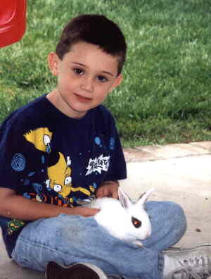Hayden with bunny